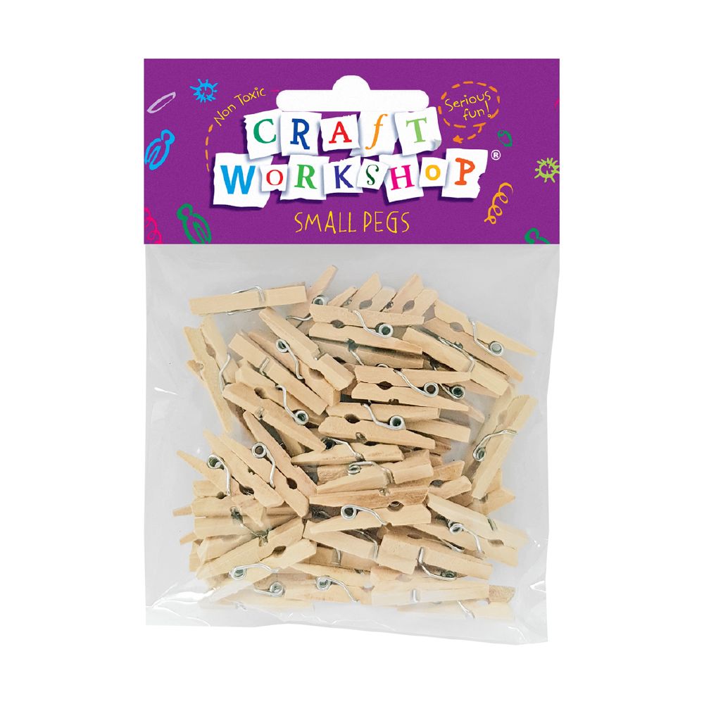 Small Wood Pegs 30pc (2.5cm)