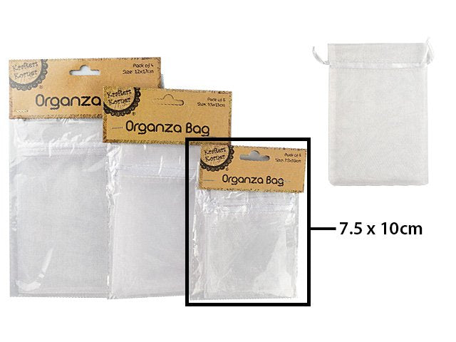 Organza Bag White 7cm