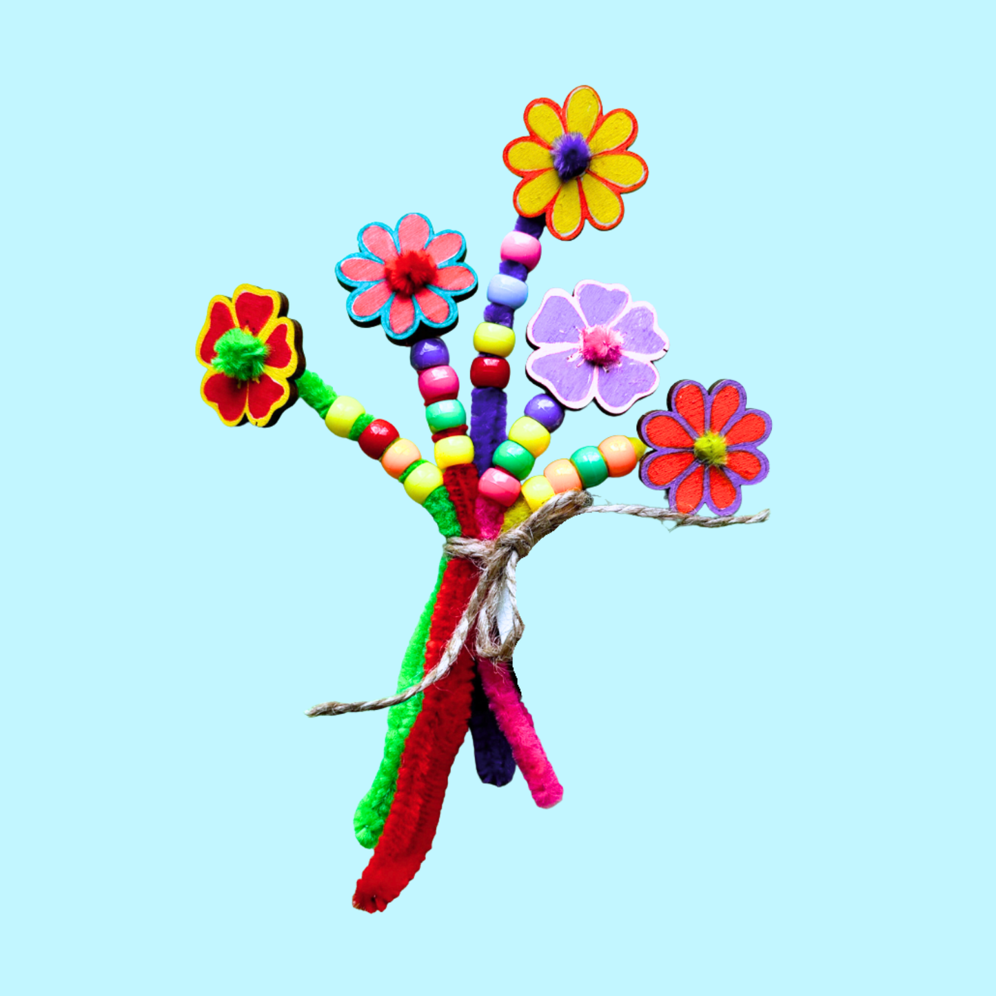 Set of 10 - Pipe Cleaner Flowers