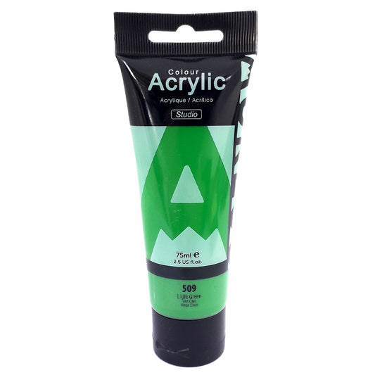 Light green acrylic paint in tube