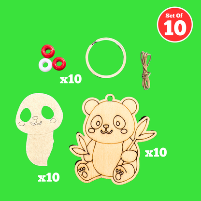 Set of 10 - Panda Bag Charm