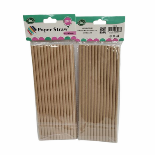 Brown Paper Straws 25pc