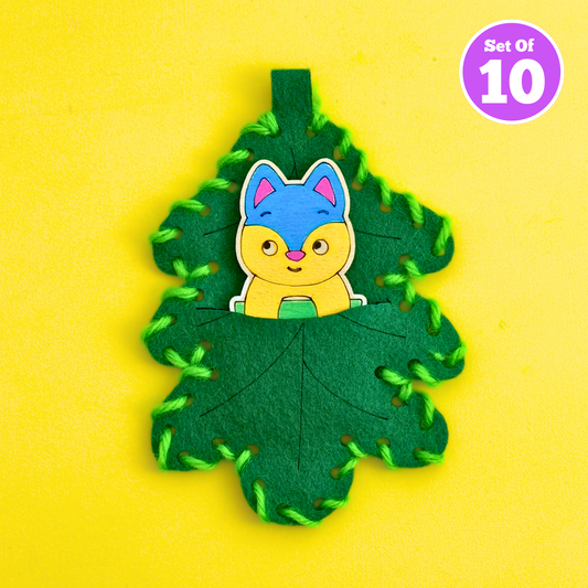Set of 10 - Pocket Hug Sleepy Leaf