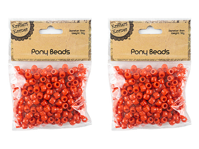Pony Beads Red