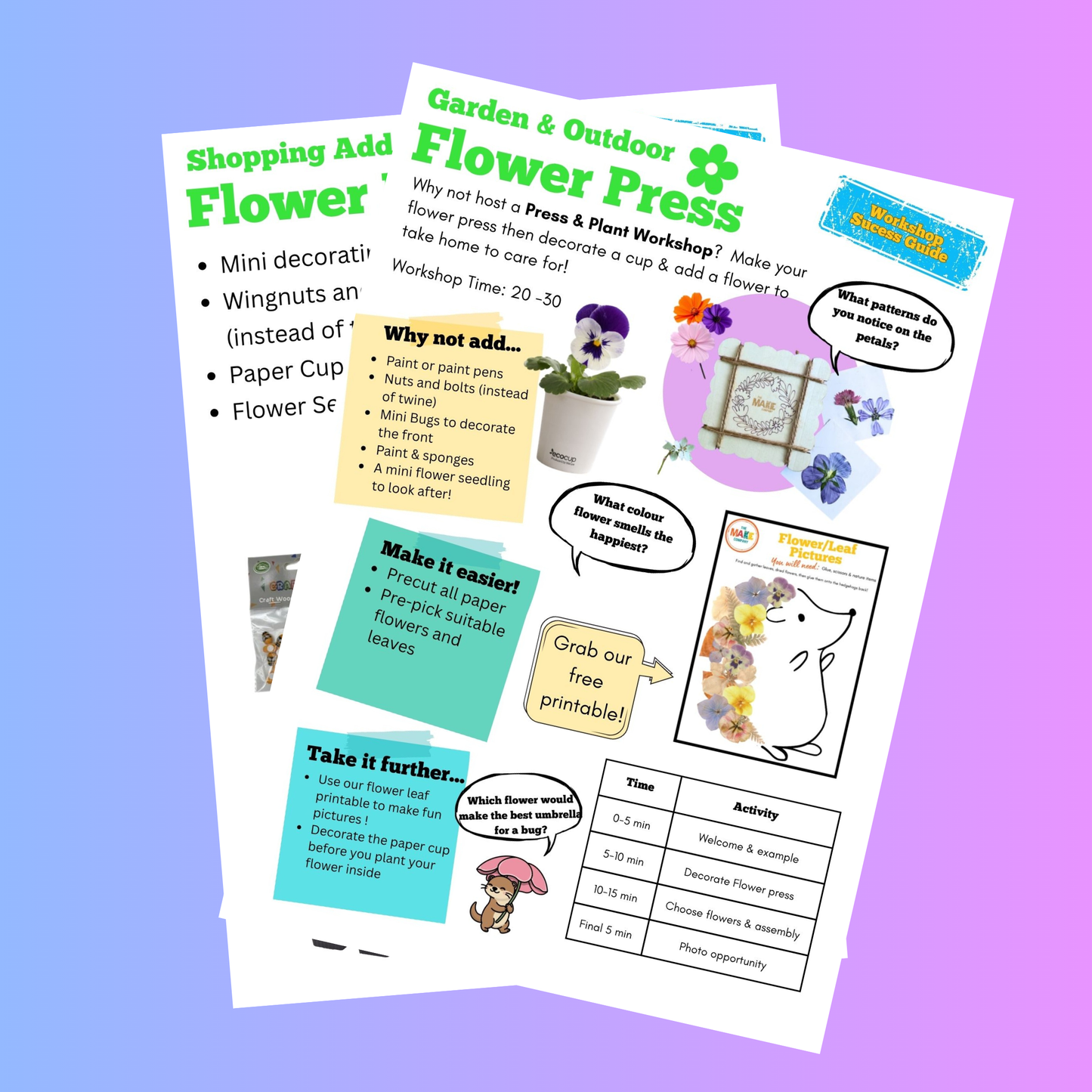Press & Plant (Flower Press) Workshop Success Guide