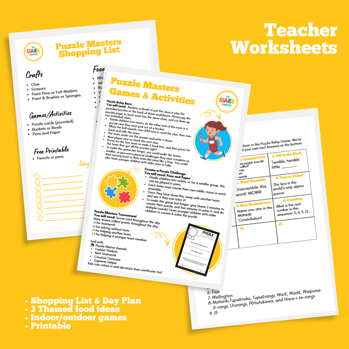 Puzzle Masters Full Day Group Activity Pack