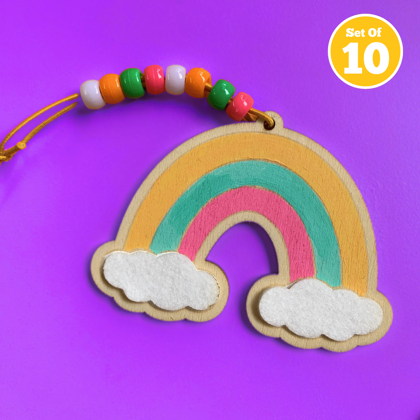 Set of 10 - Rainbow Charm