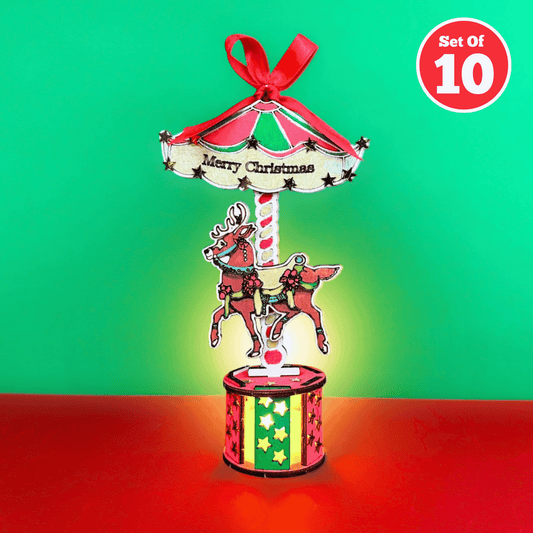 Set of 10 - Reindeer Carousel