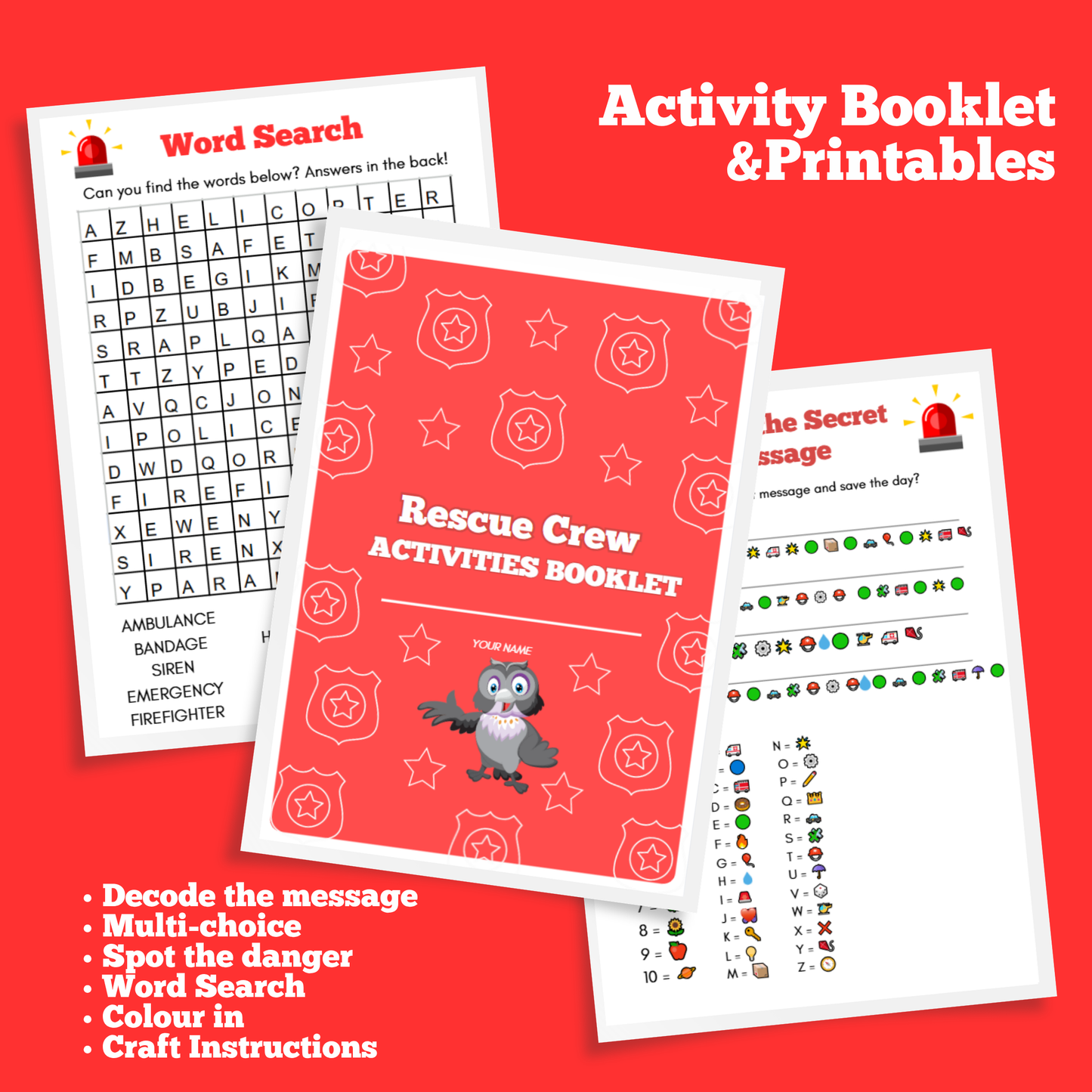 Rescue Crew Full Day Activity Group Pack