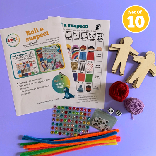 Set of 10 - Roll A Suspect- Spy Game