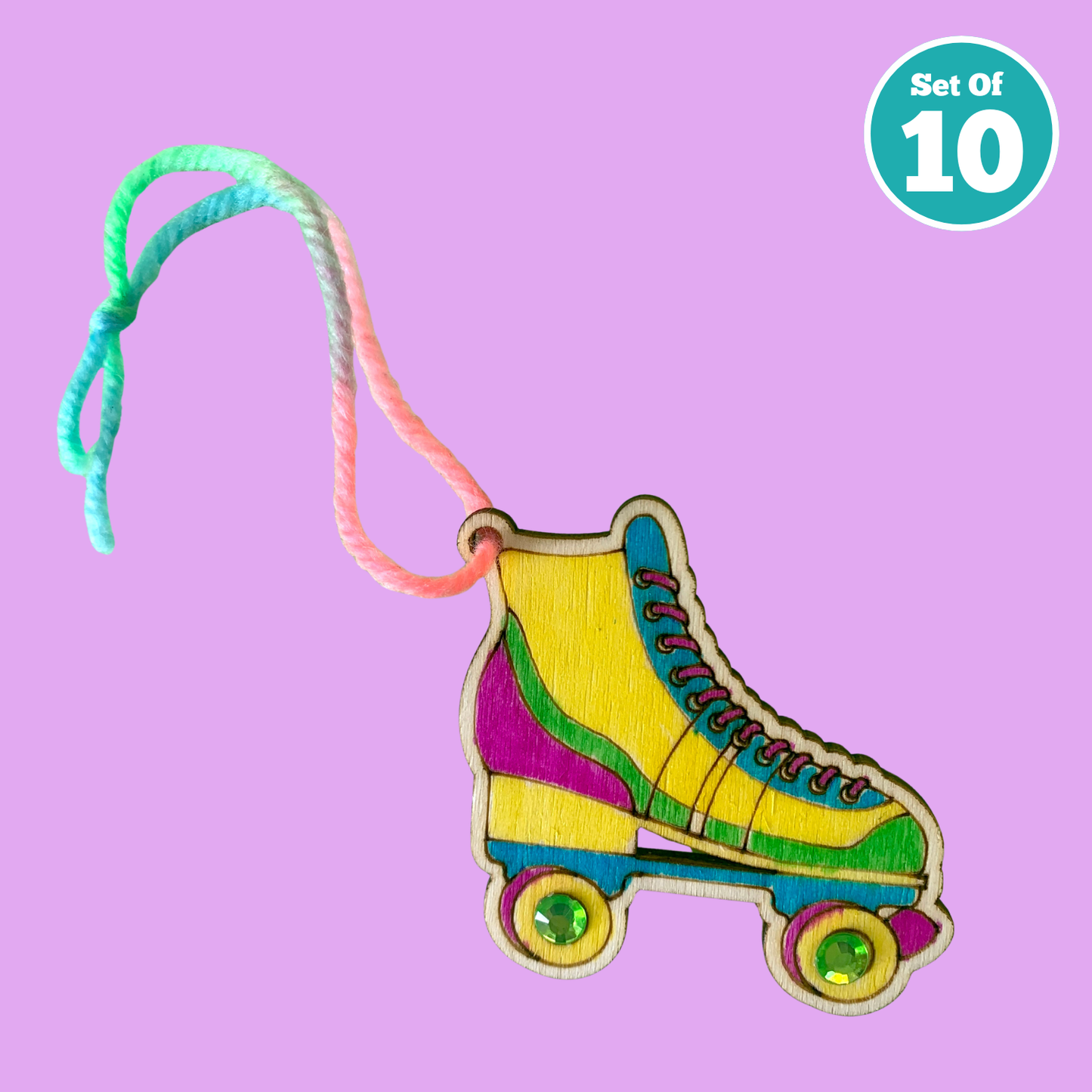 Set of 10 - Rollerskate Charms