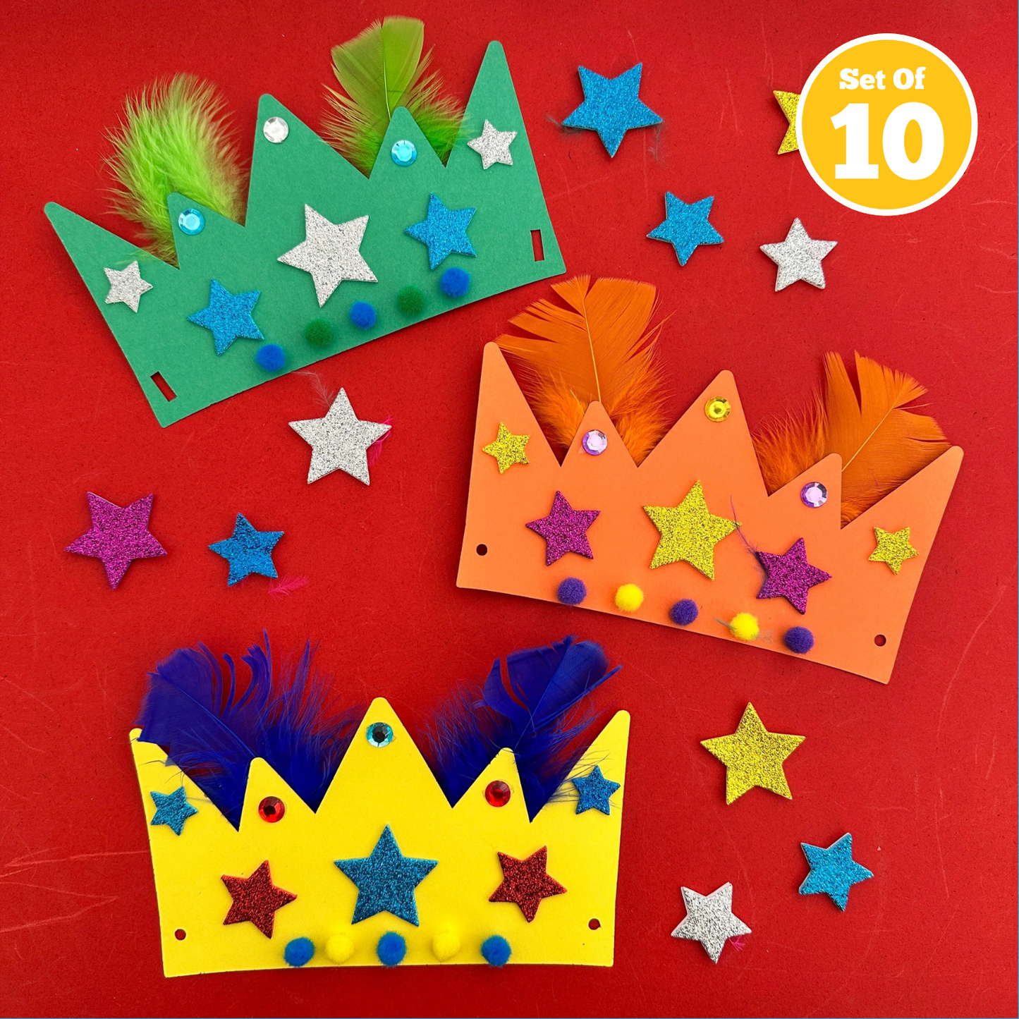 Set of 10 - Card Crowns
