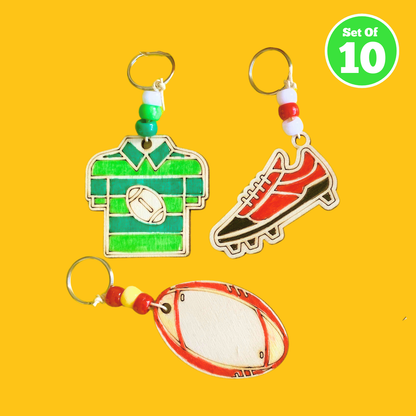 Set of 10 - Rugby Bag Charm