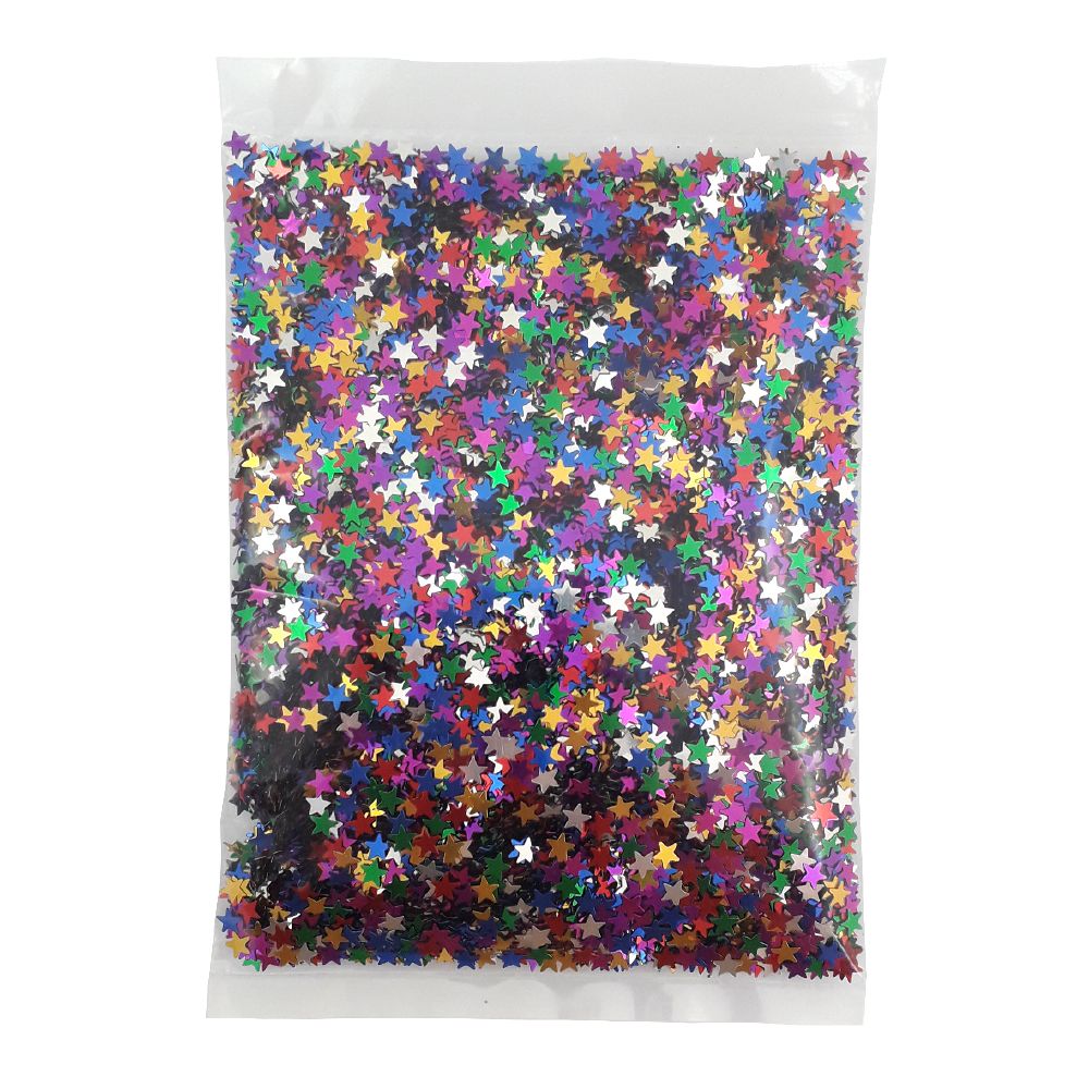 Multi-Coloured Star Glitter Shapes - 100g
