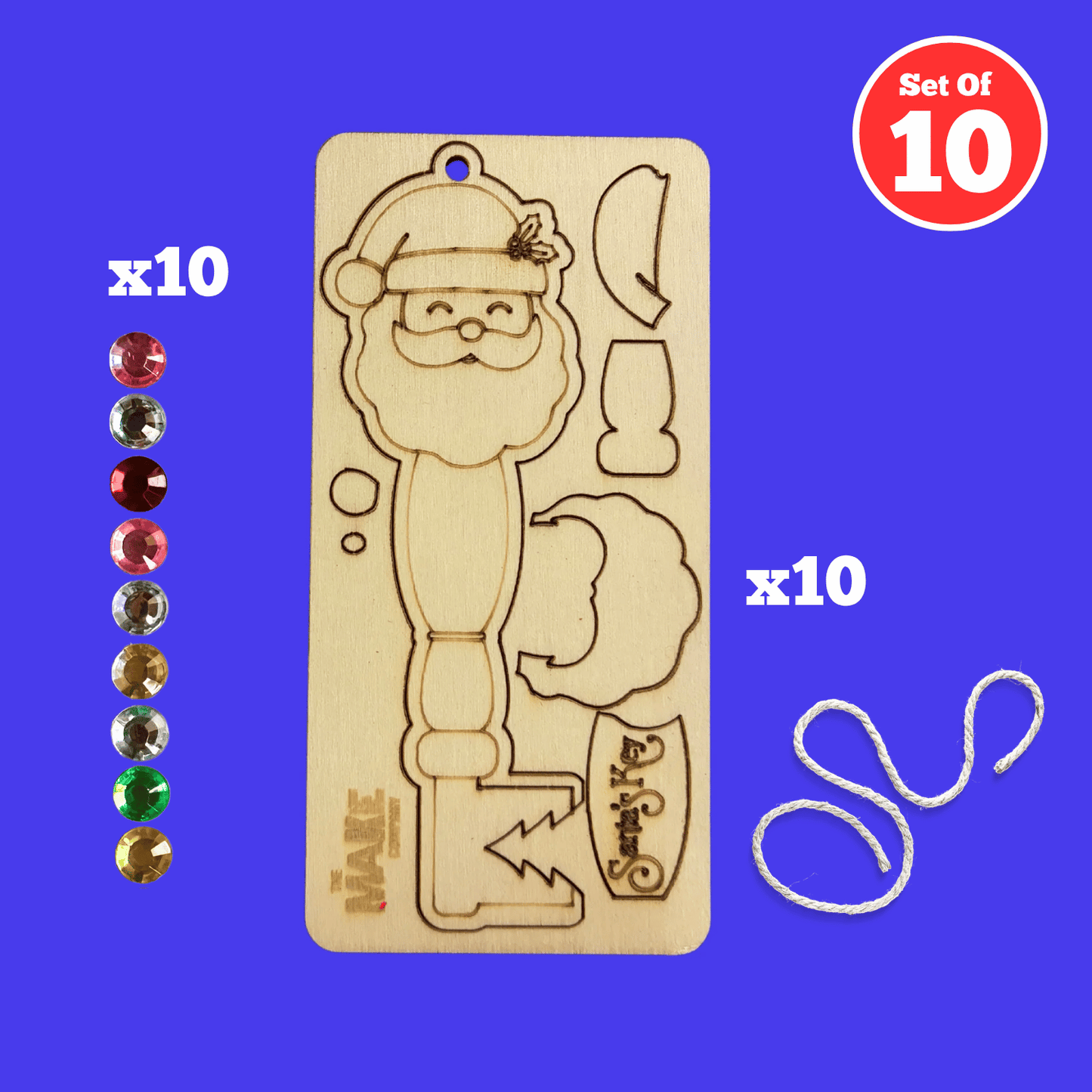 Set of 10 - Santa Key