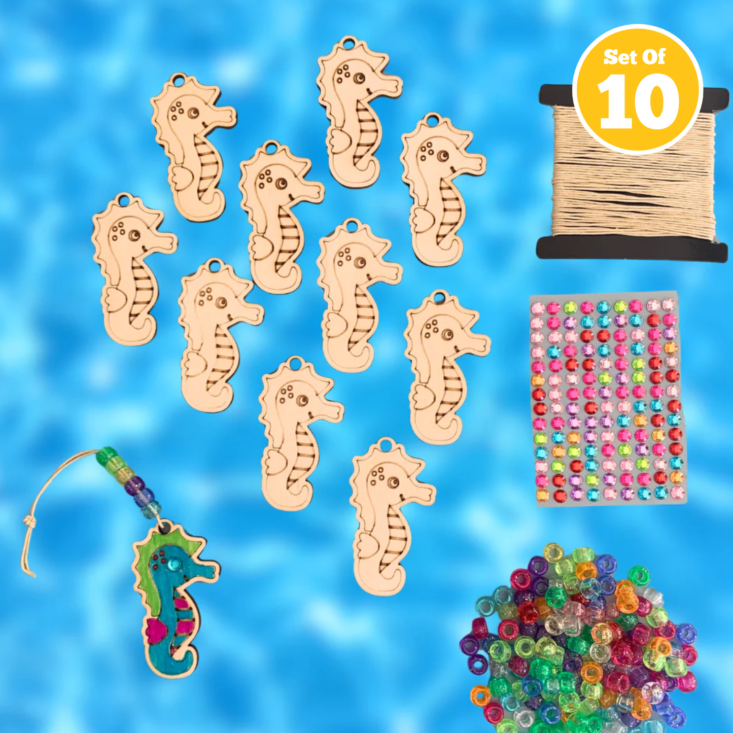 Set of 10 - Seahorse Bag Charm