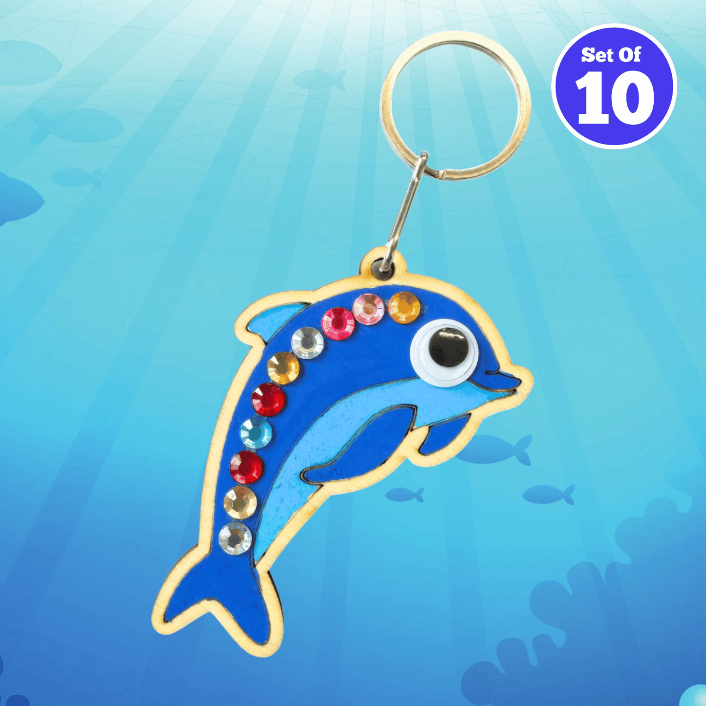 Set of 10 - Dolphin Bag Charm