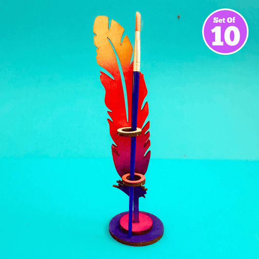 Set of 10 - Feather Pencil Holder
