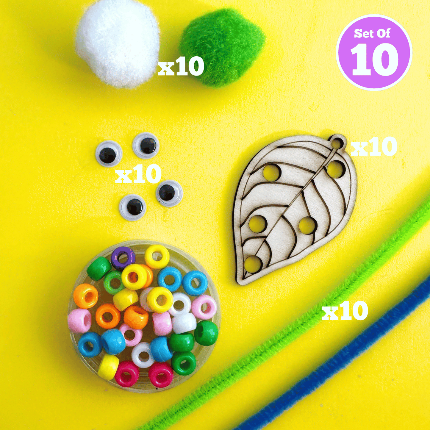 Set of 10 - Fidget Worm