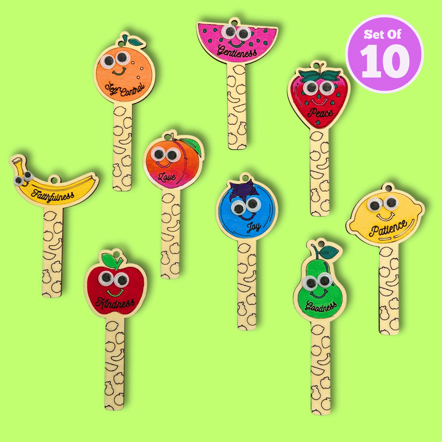 Set of 10 - Fruits of Spirit - Lesson Pack