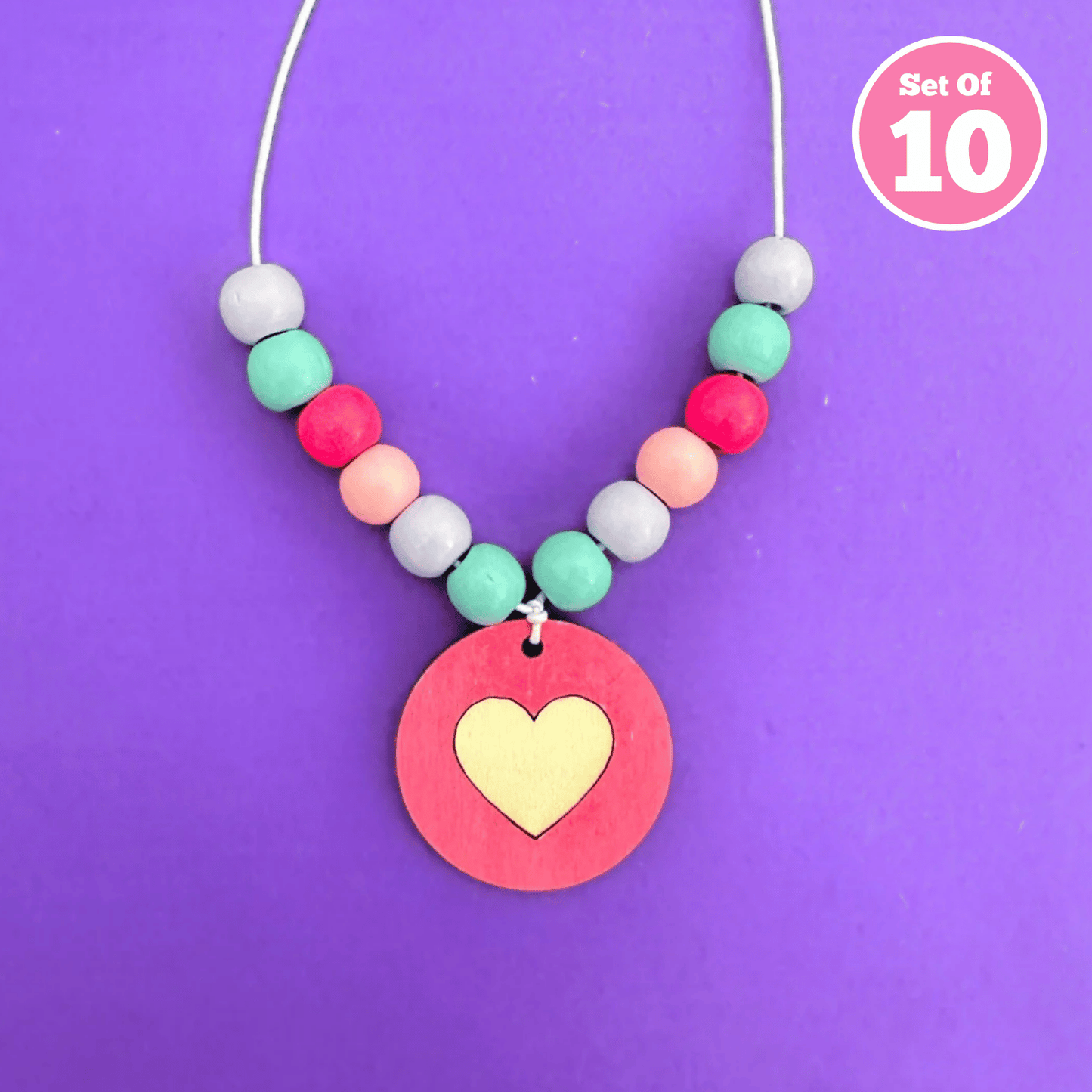 Set of 10 - Heart Necklace