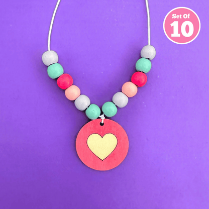 Set of 10 - Heart Necklace