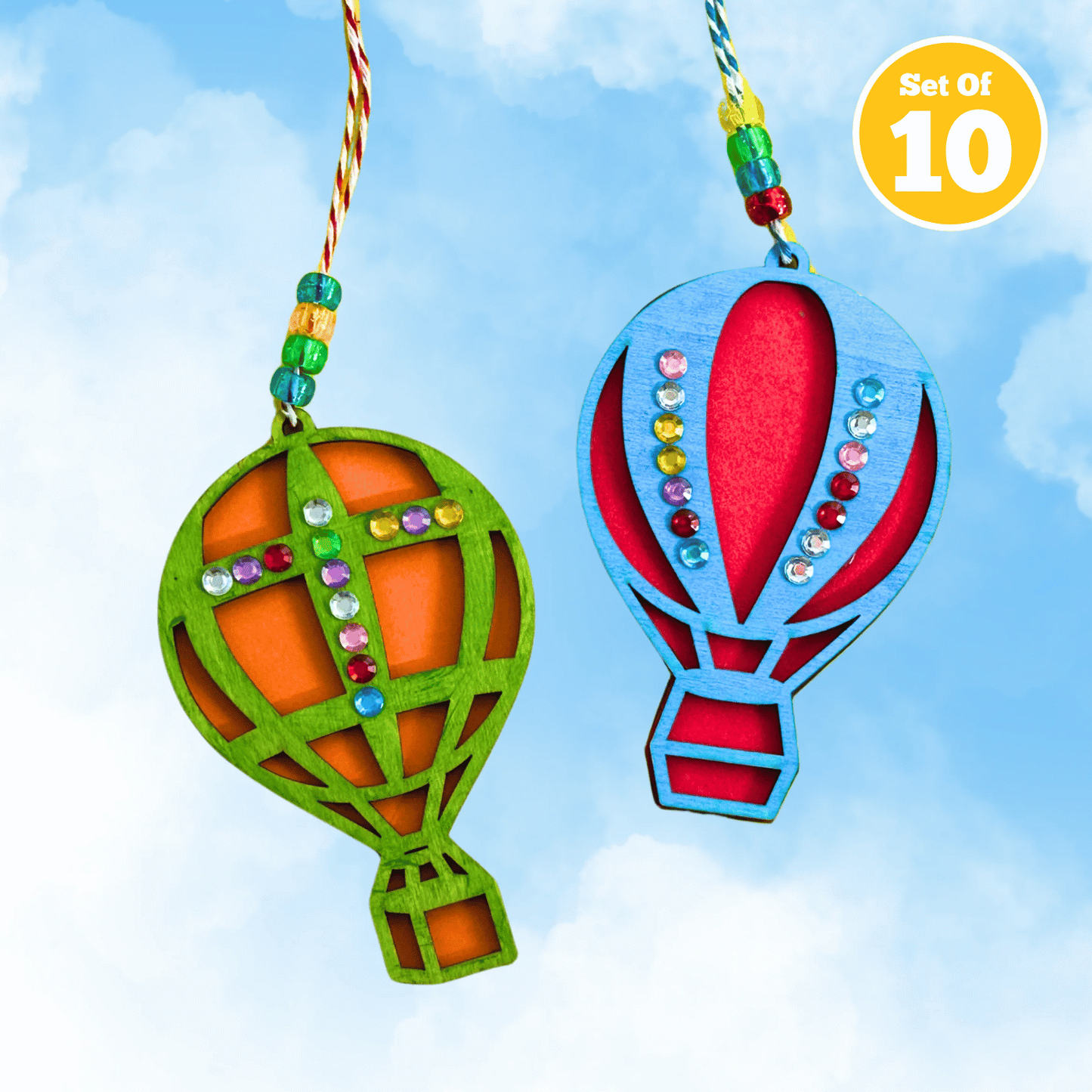 Set of 10 - Hot Air Balloon