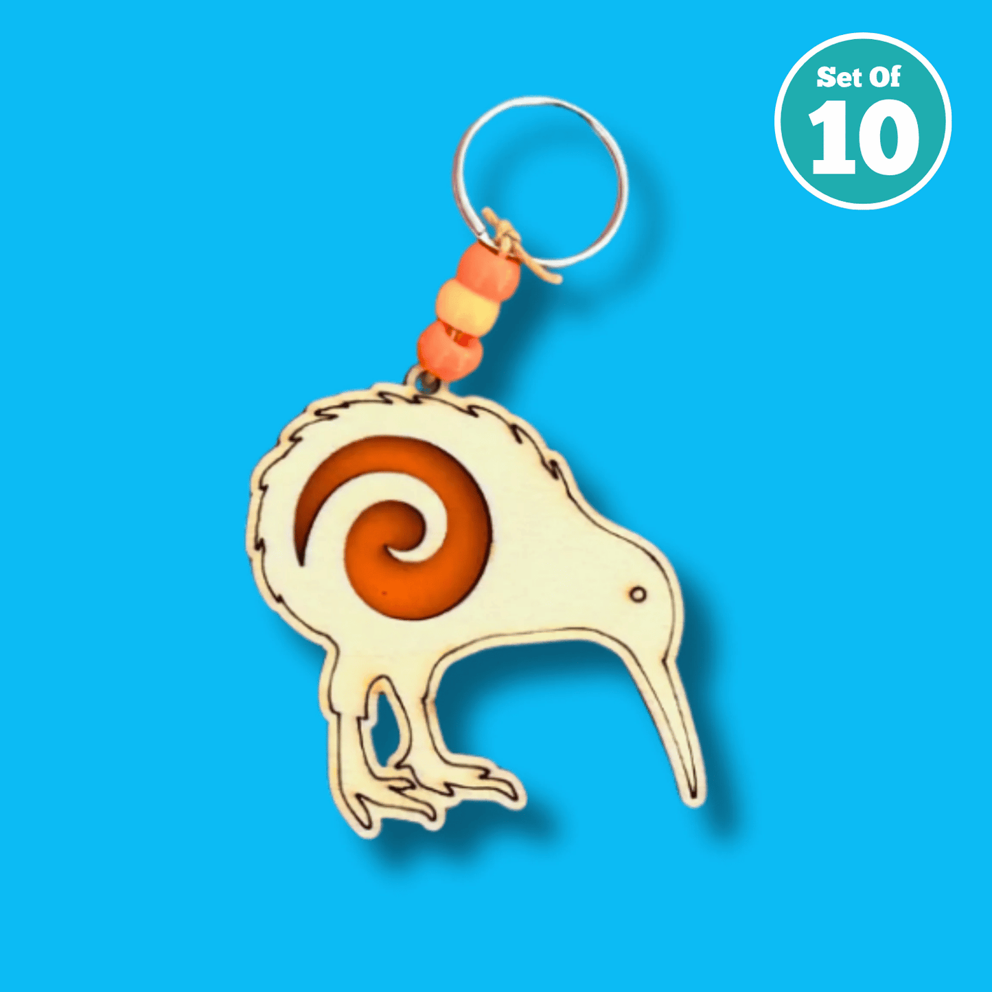 Set of 10 - Kiwi Bag Charm