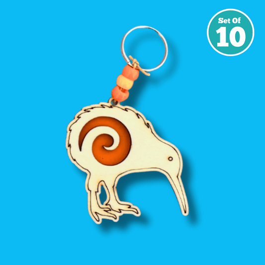 Set of 10 - Kiwi Bag Charm