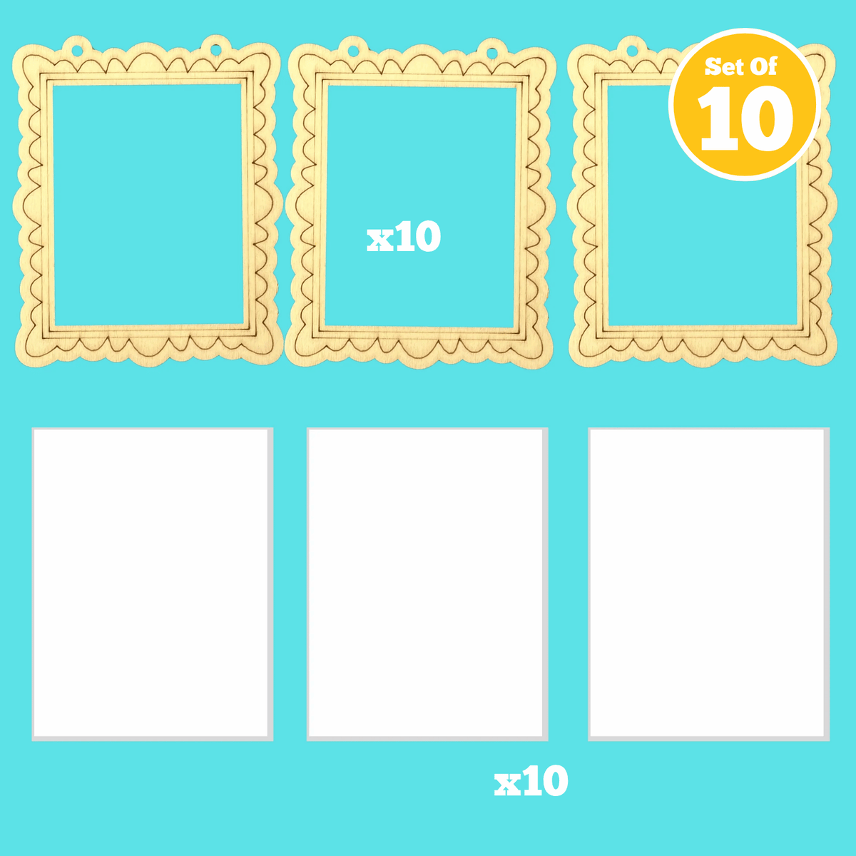 Set of 10 - Mini Art Frames