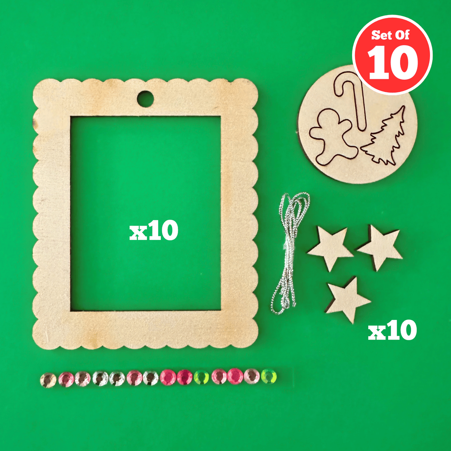 Set of 10 - Mini Christmas Frame