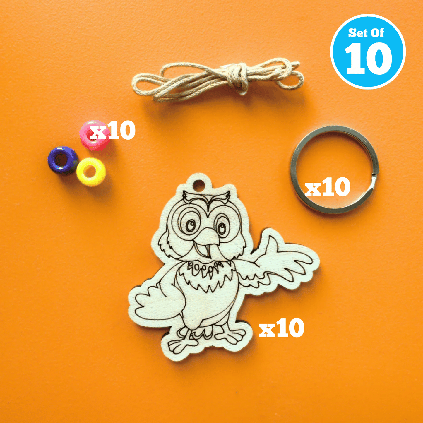 Set of 10 - Morepork Bag Charm
