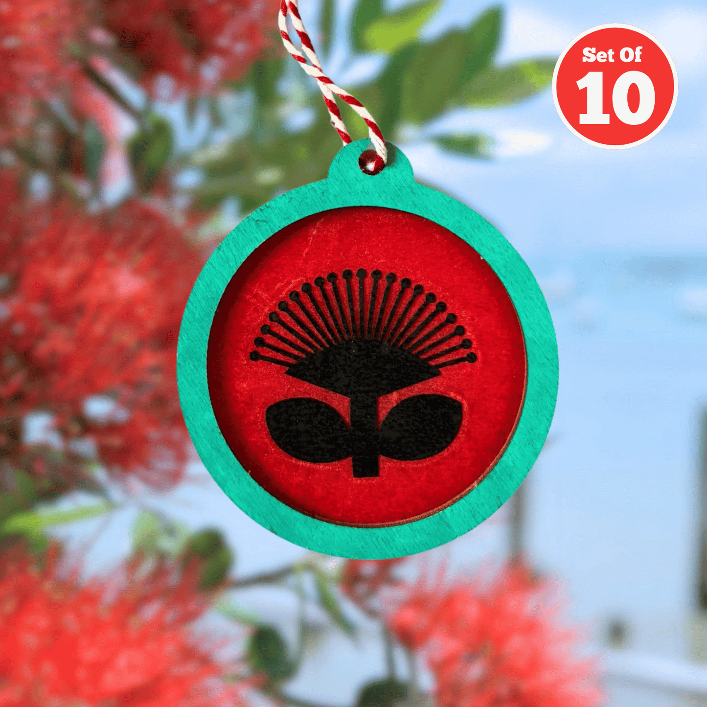 Set of 10 - Pohutukawa Sun Catcher