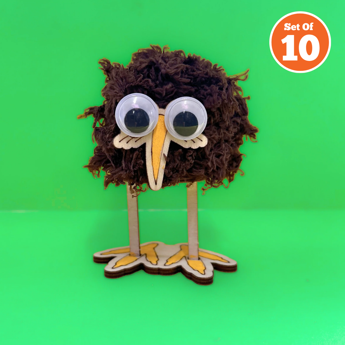 Set of 10 - Pom Pom Kiwi
