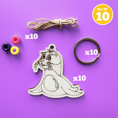 Set of 10 - Seal Bag Charm