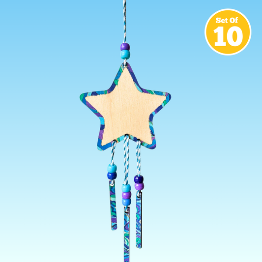 Set of 10 - Star Windchime