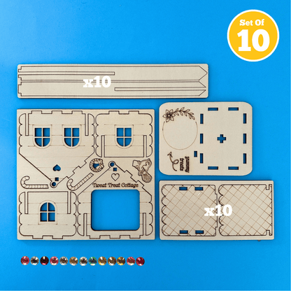 Set of 10 - Tweet Treat Cottage