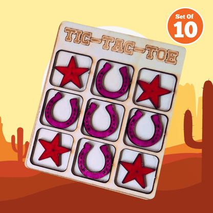 Set of 10 - Western Tic Tac Toe