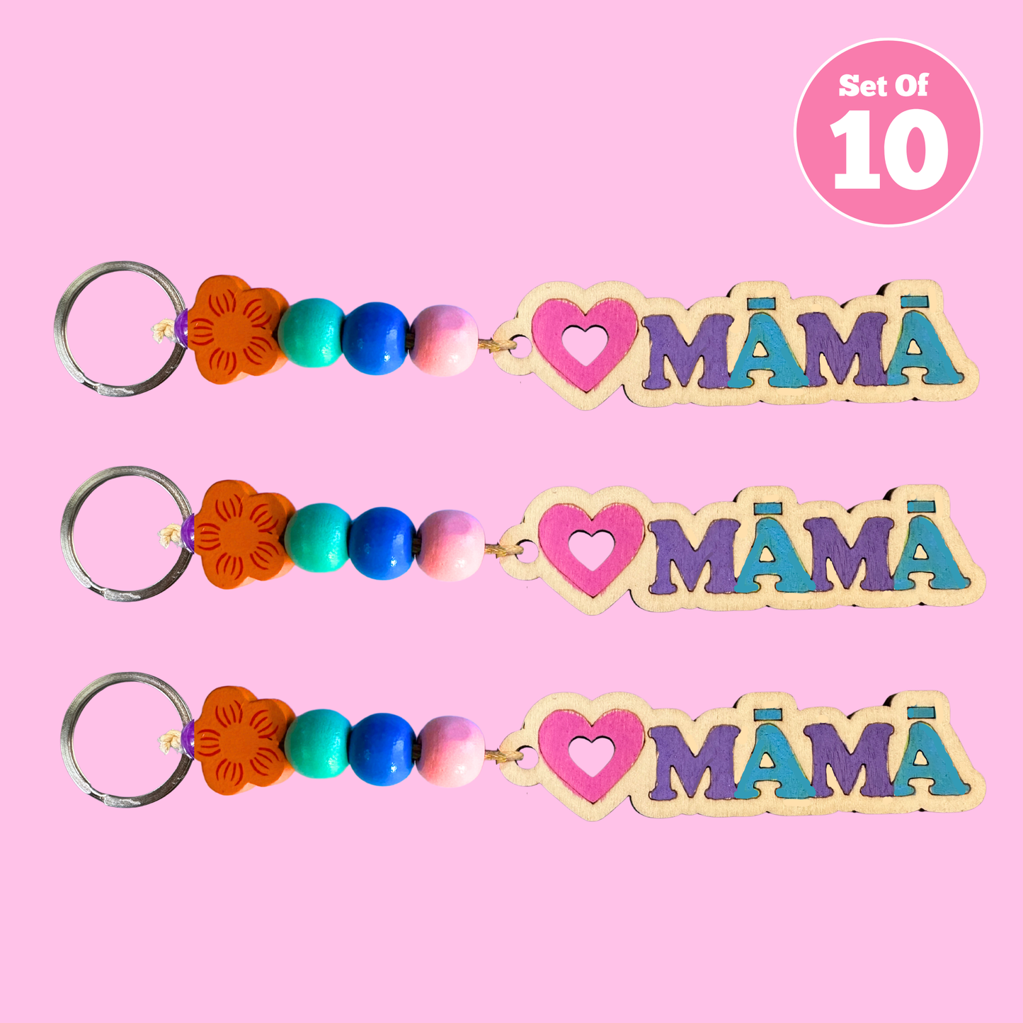Set of 10 - Māmā Keyring