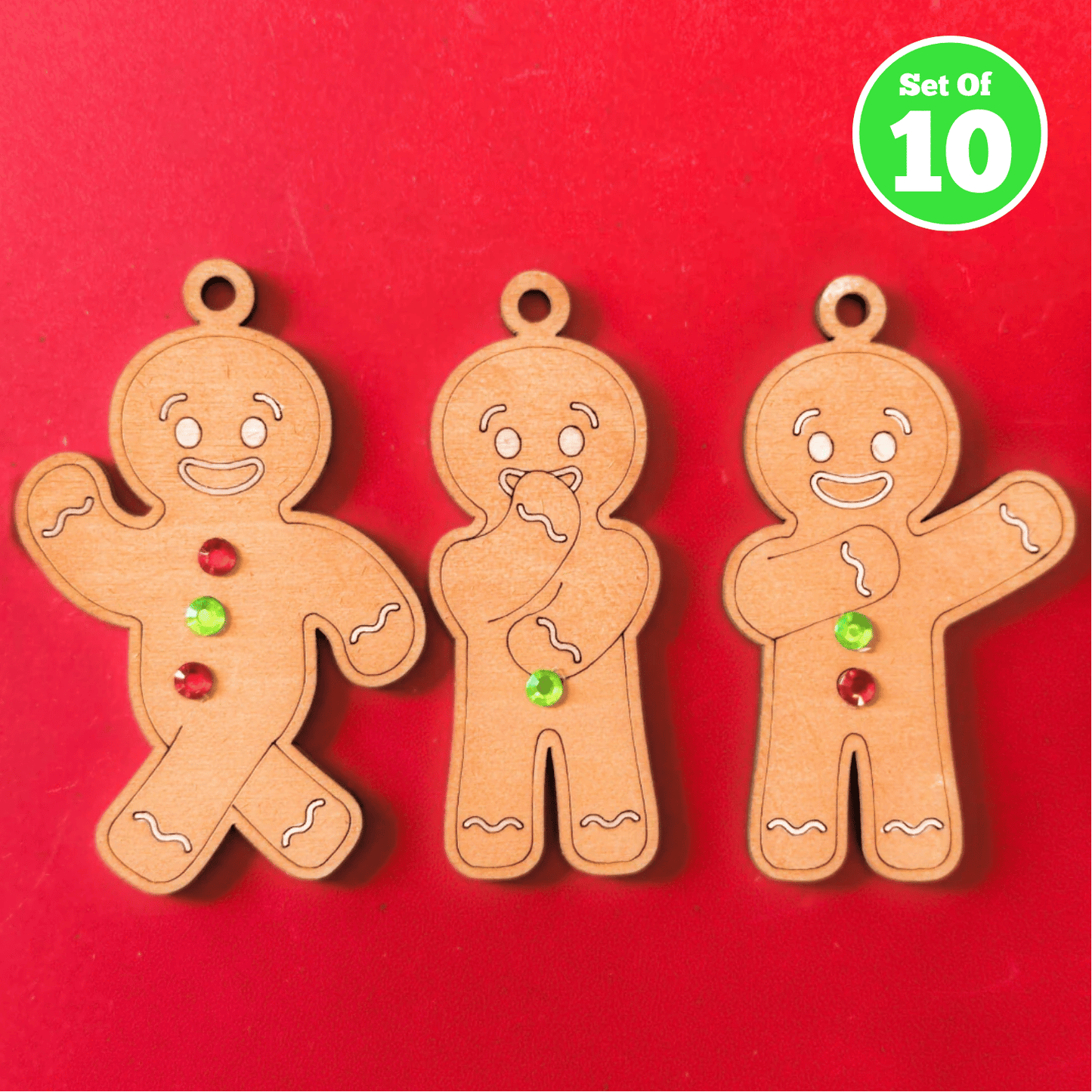Set of 10 - Mini Gingerbread Men