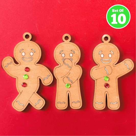 Set of 10 - Mini Gingerbread Men