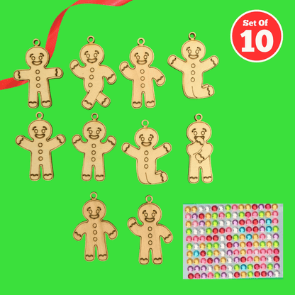 Set of 10 - Mini Gingerbread Men