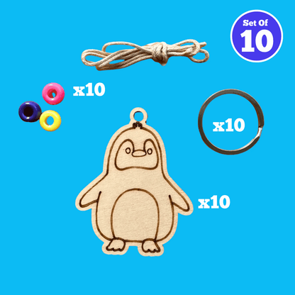 Set of 10 - Little Blue Penguin Bag Charm