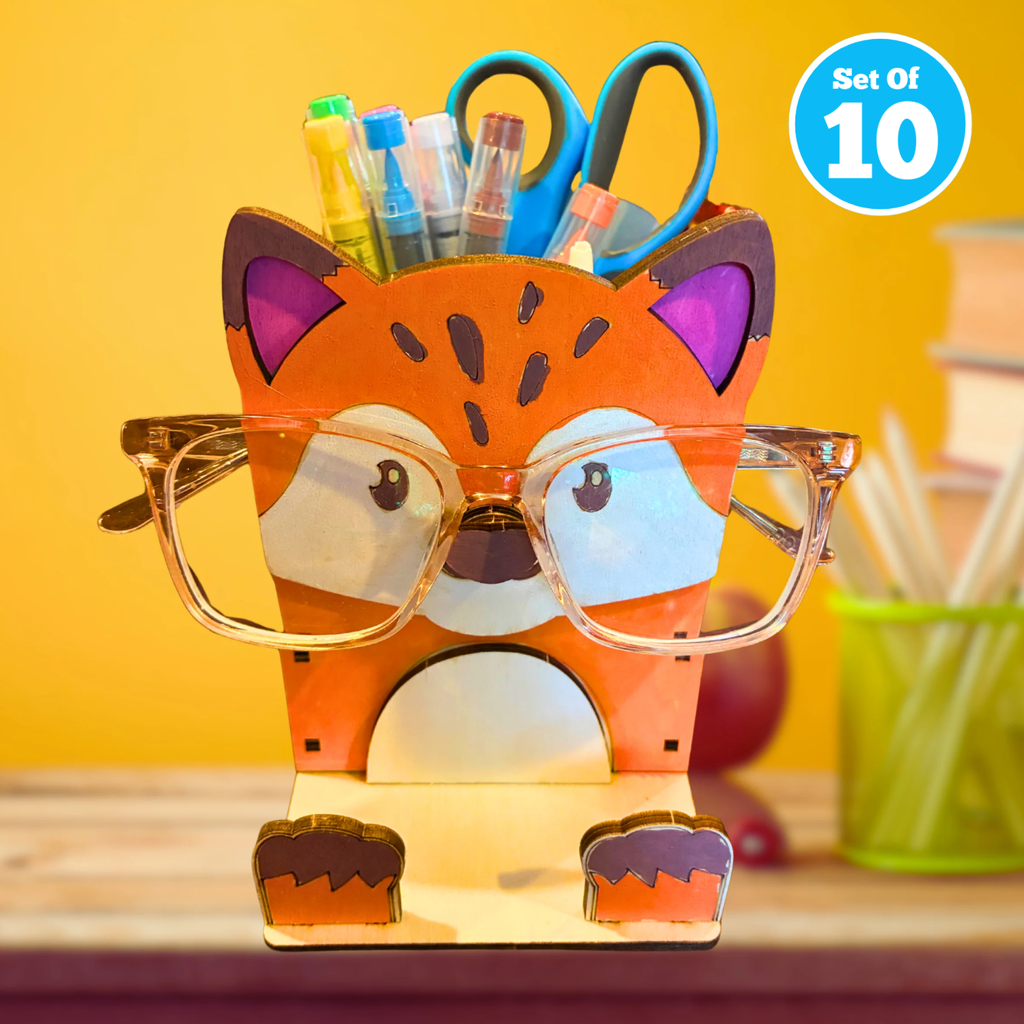 Set of 10 - Animal Desk Organiser