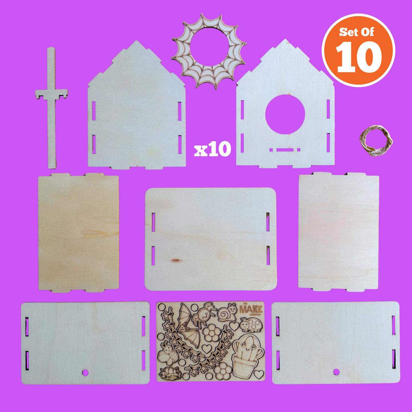 Set of 10 - Spiderweb Bird House