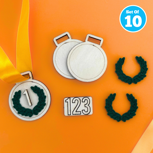 Set of 10 - Sports Medal Craft