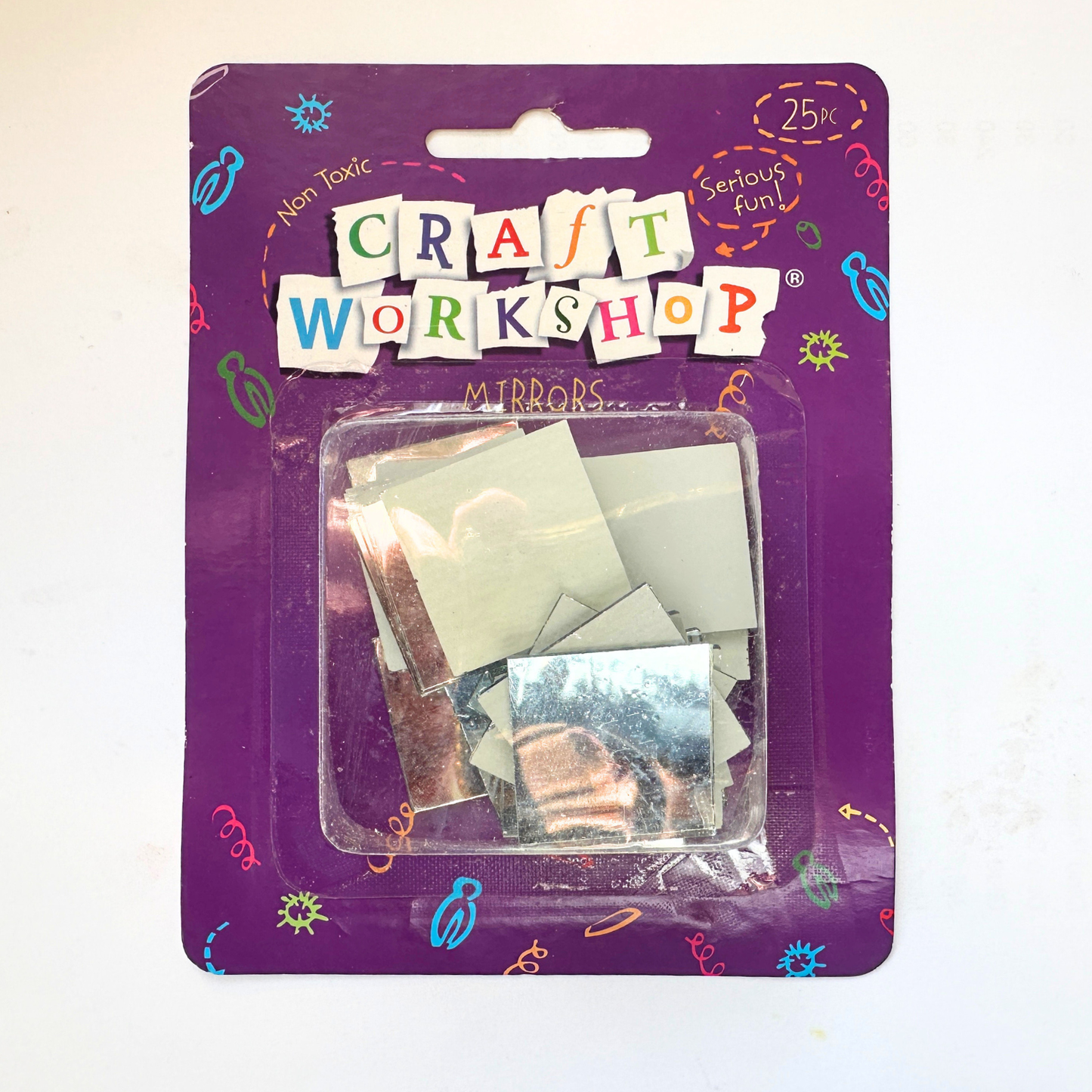Square Craft Mirrors 2.5cm - pack of 25