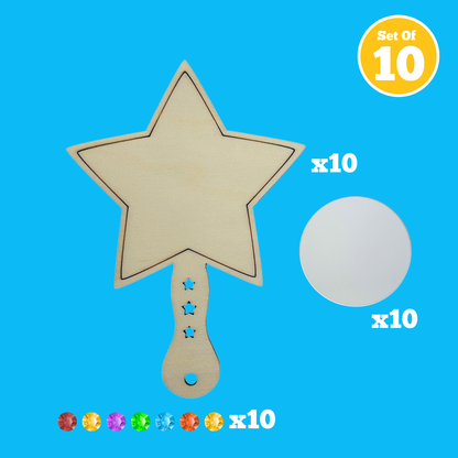 Set of 10 - Star Mirror Wand
