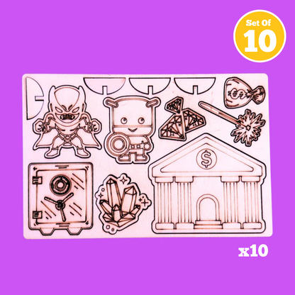 Set of 10 - Superhero Set - Power Gem Heist