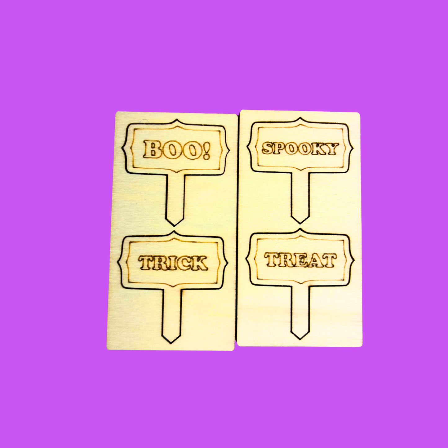 Mini Halloween Signs 4pc